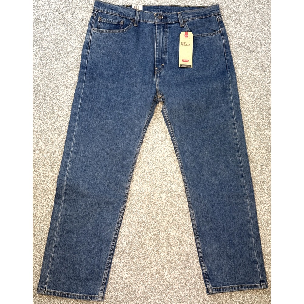 Levi's 505 Jeans Men's 38x30 Blue Regular Straight Leg Stretch Denim NWT‎